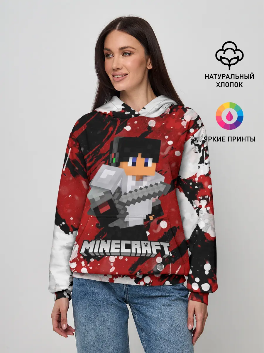Женское худи / Minecraft / Майнкрафт