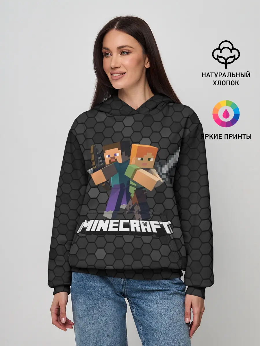 Женское худи / Minecraft / Майнкрафт