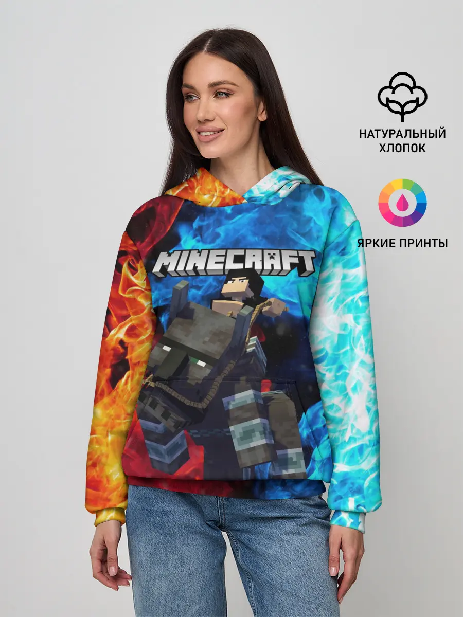 Женское худи / Minecraft / Майнкрафт
