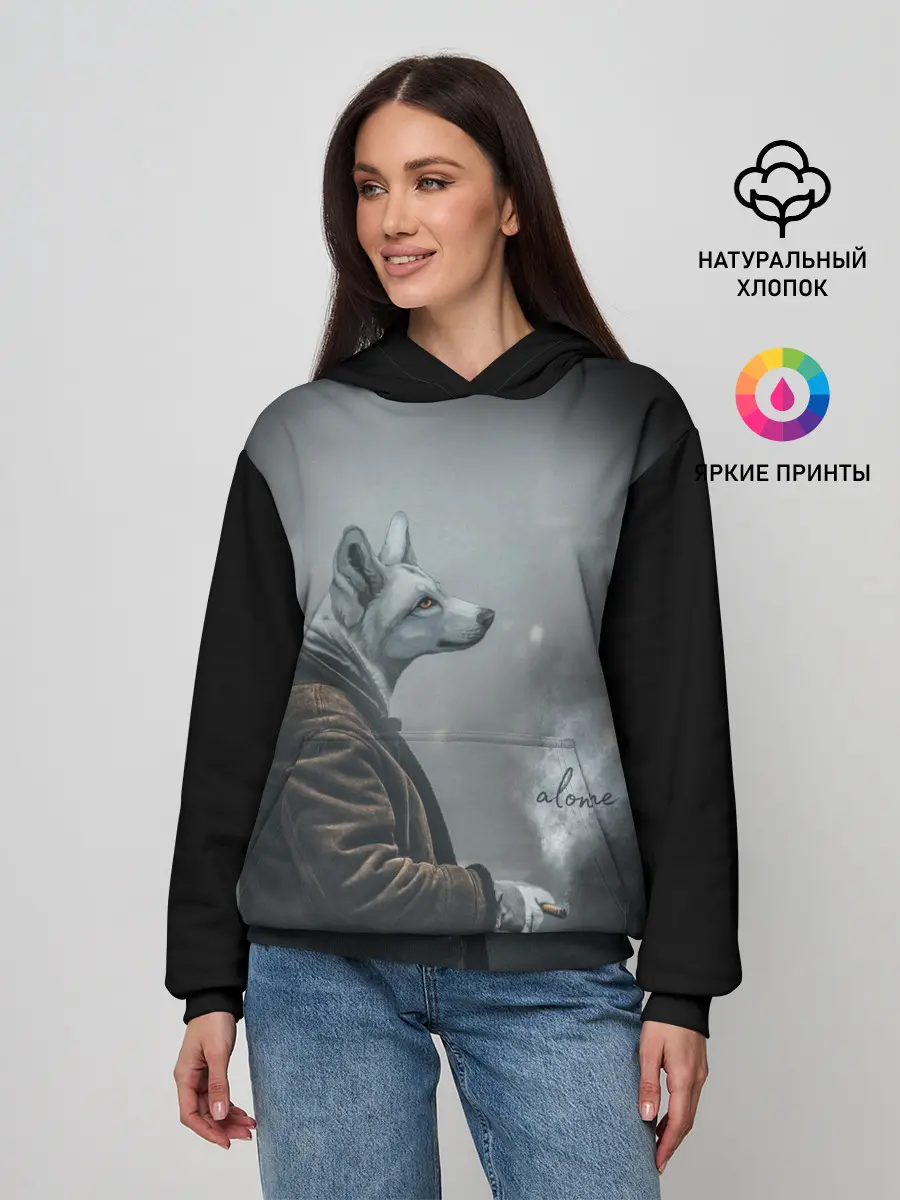 Женское худи / Одинокий волк