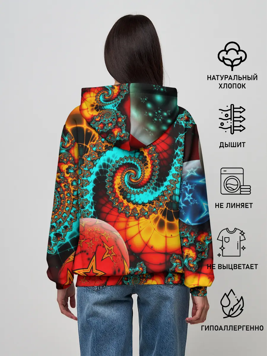 Женское худи / СТОЛКНОВЕНИЕ ПЛАНЕТ