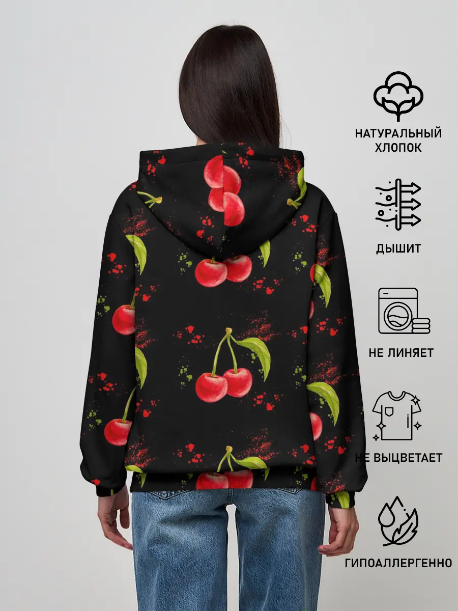 Женское худи / Вишенки