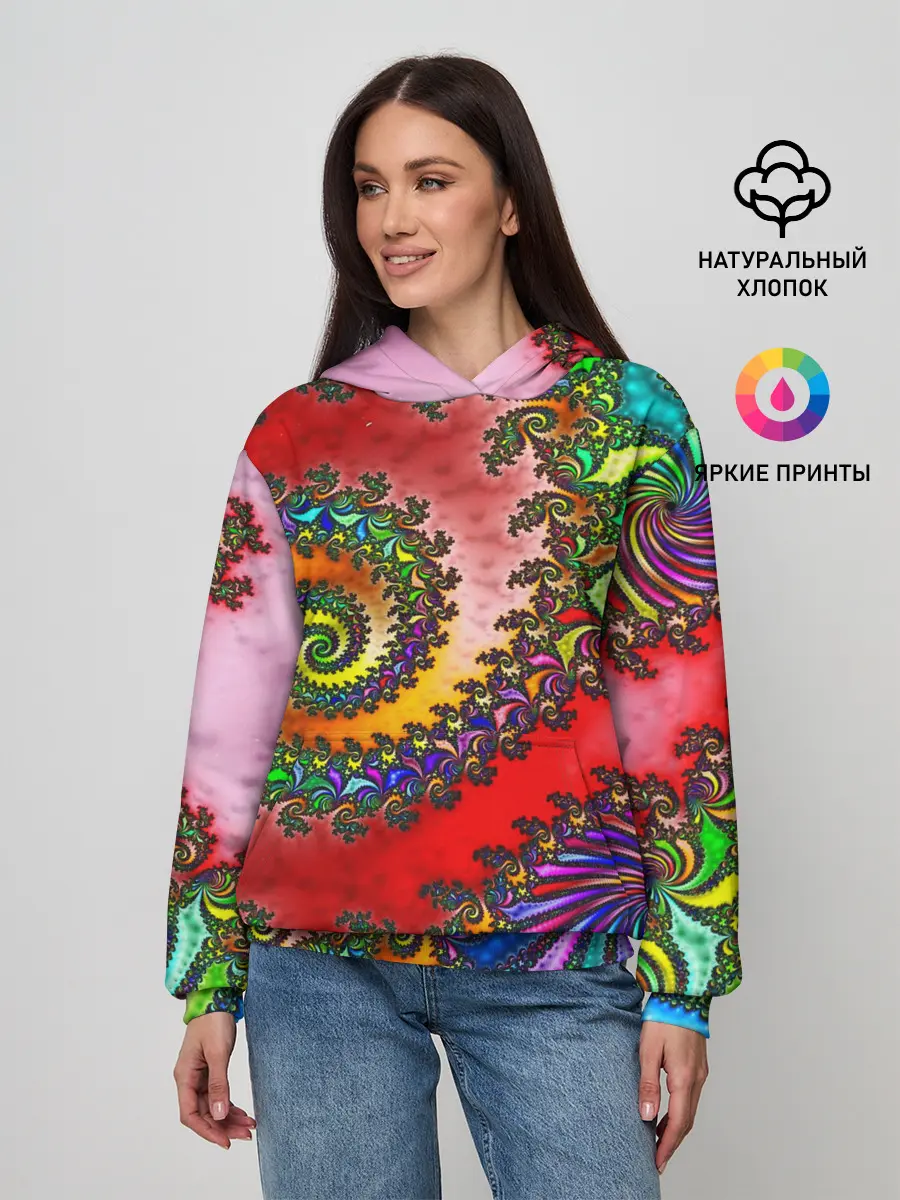 Женское худи / ФРАКТАЛЬНЫЙ УЗОР