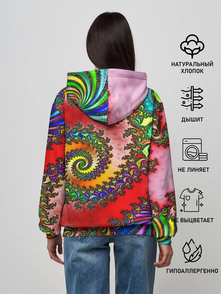 Женское худи / ФРАКТАЛЬНЫЙ УЗОР