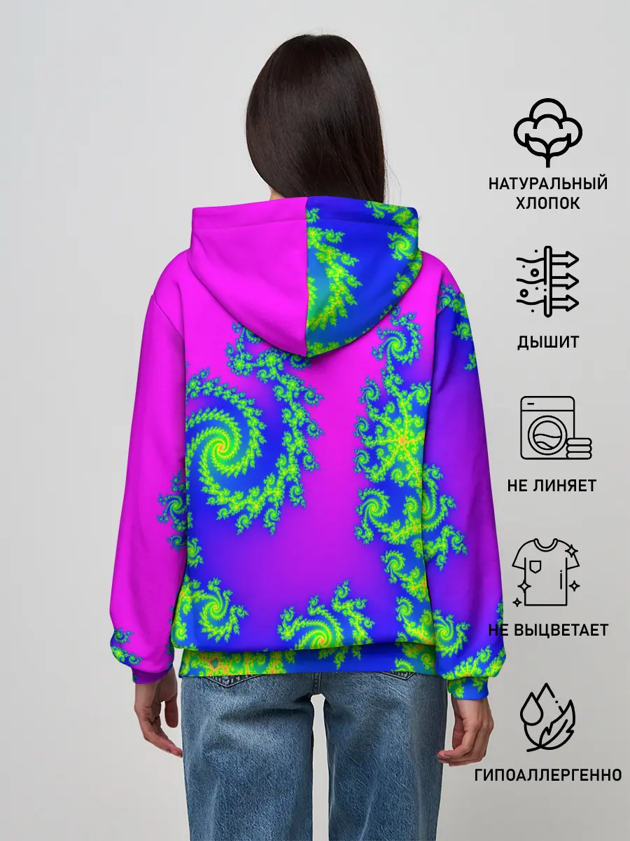Женское худи / КИСЛОТНЫЙ НЕОН