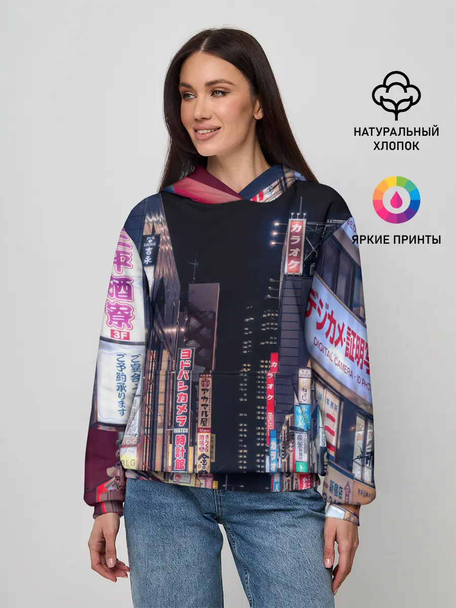 Женское худи / Ночной Токио