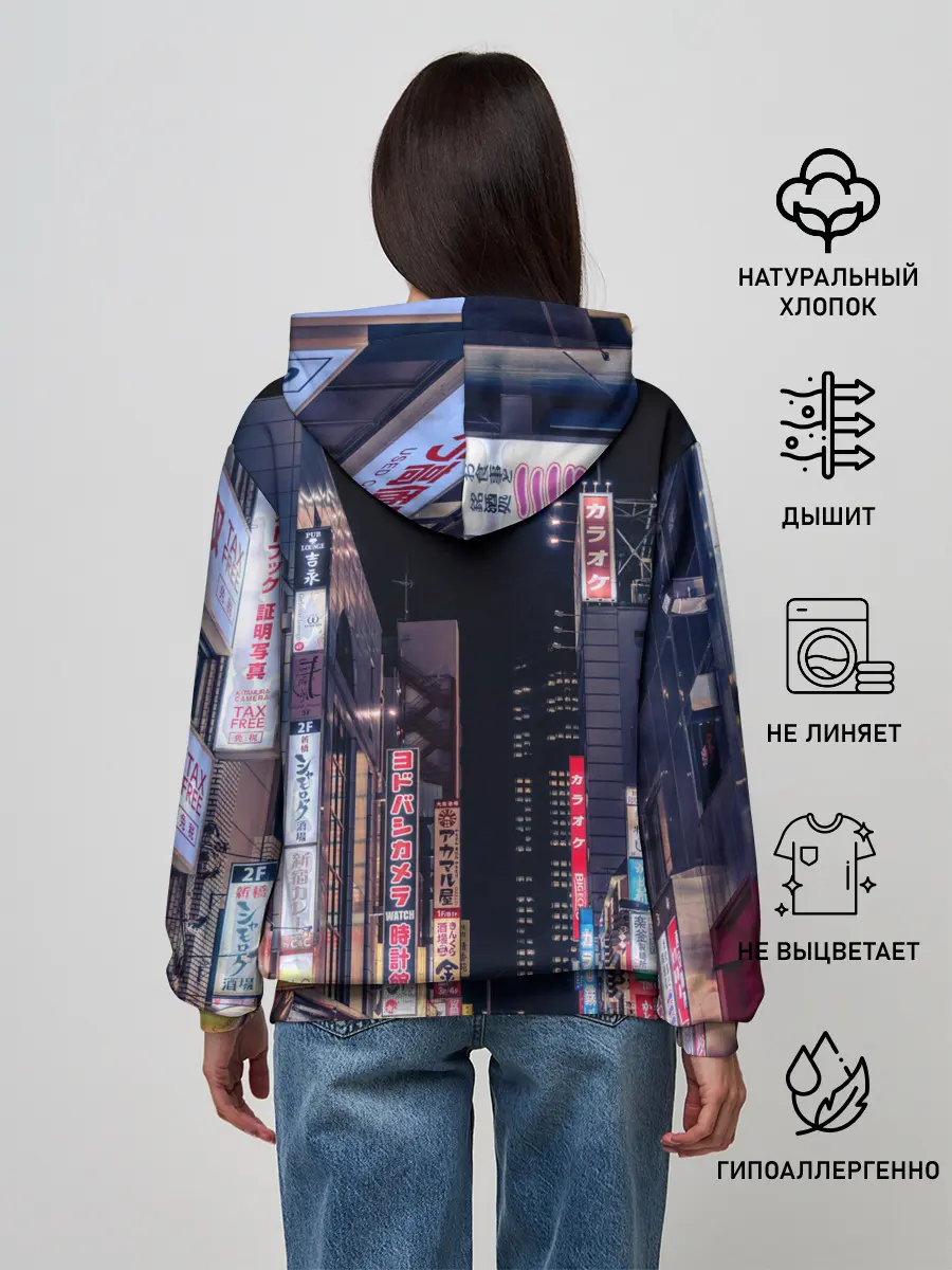 Женское худи / Ночной Токио