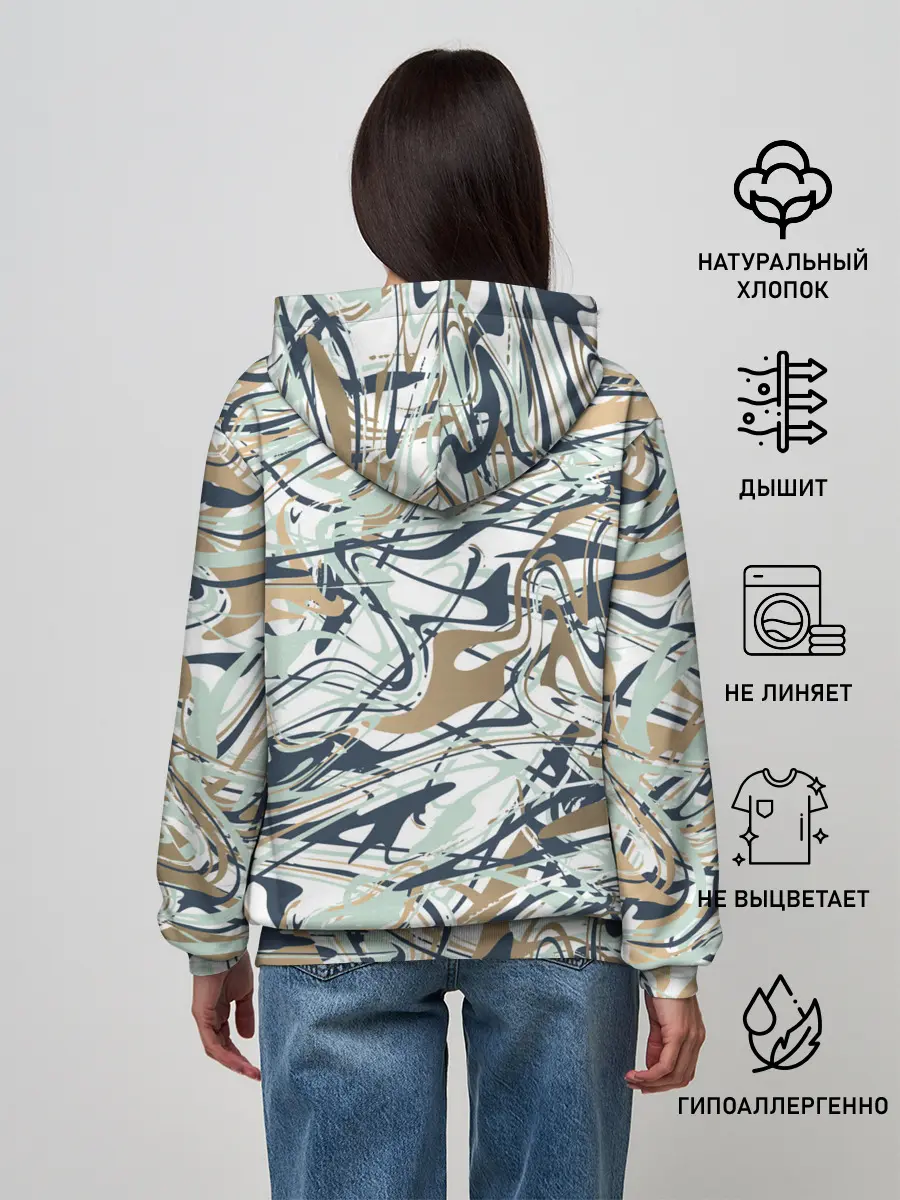 Женское худи / Узор красками