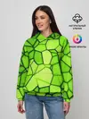 Женское худи / Зеленая мозаика