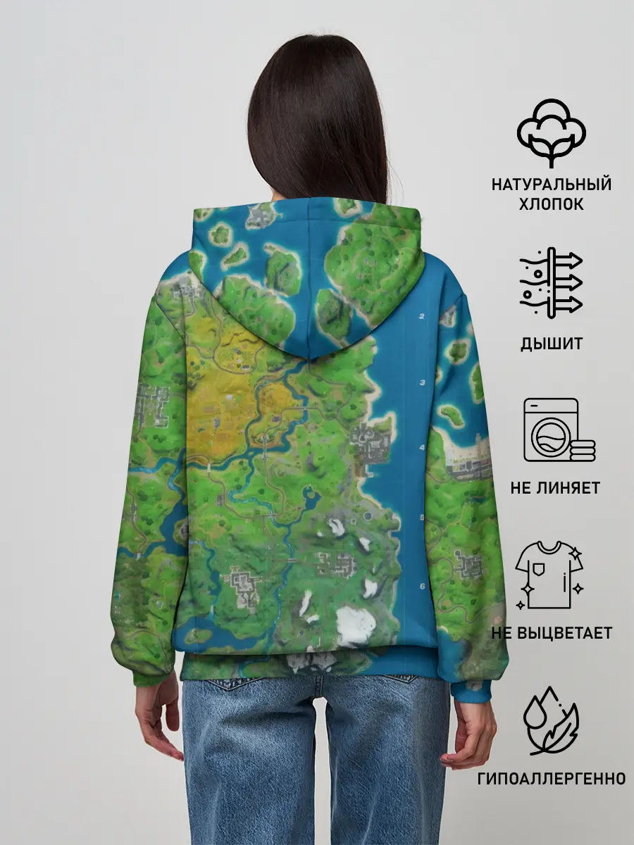 Женское худи / Fortnite карта