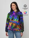 Женское худи / ФРАКТАЛЬНЫЙ НЕОН