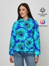 Женское худи / Голубые хризантемы