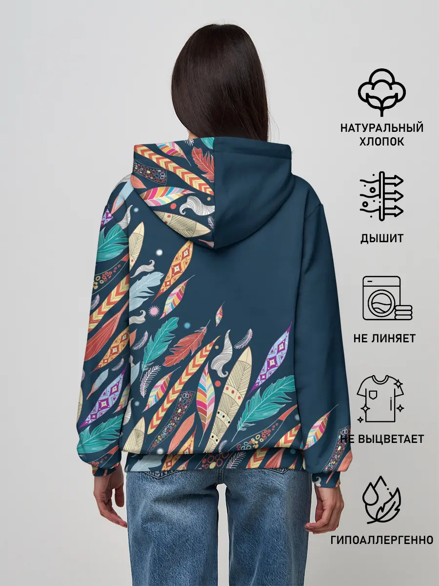 Женское худи / Перья