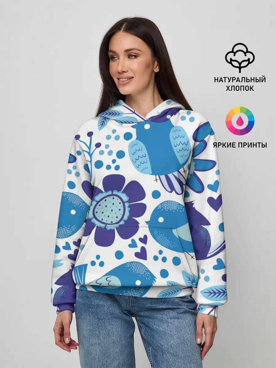 Женское худи / Воробушки