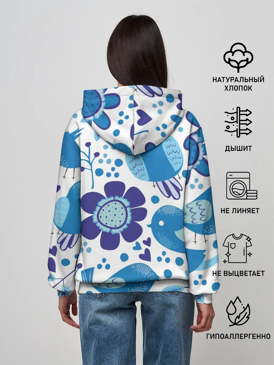 Женское худи / Воробушки