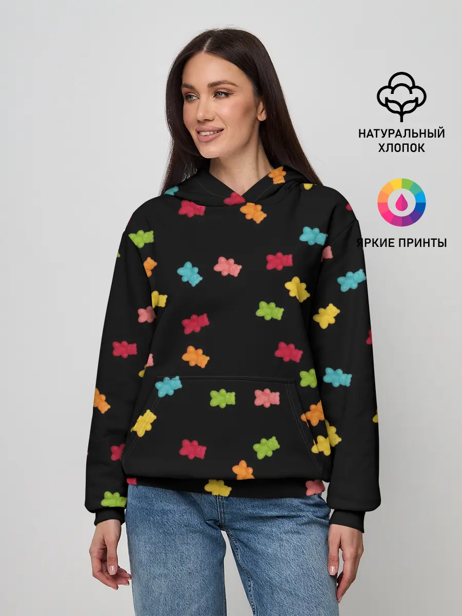 Женское худи / Мармеладные мишки