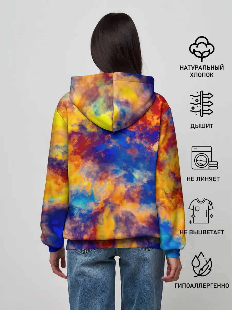 Женское худи / Огненно-синий полутон