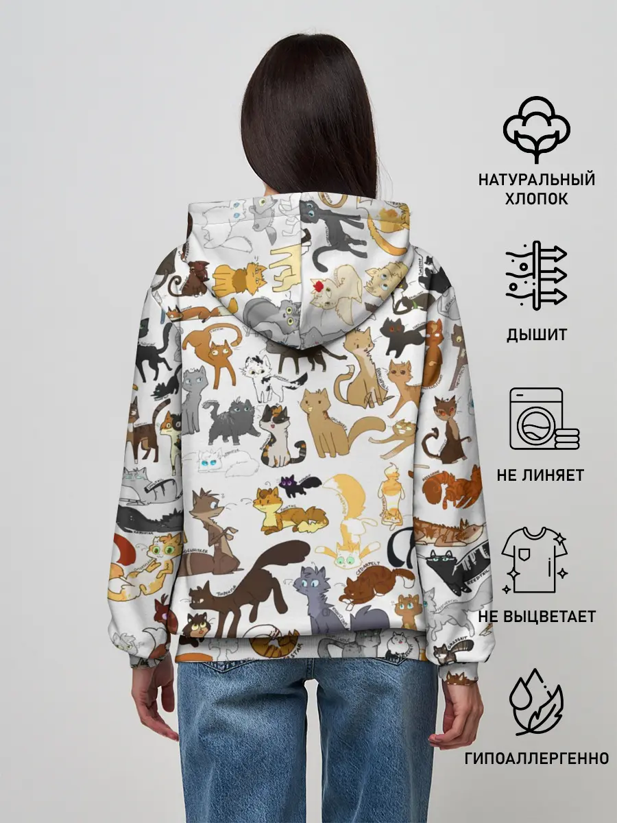 Женское худи / Котоколлаж 01