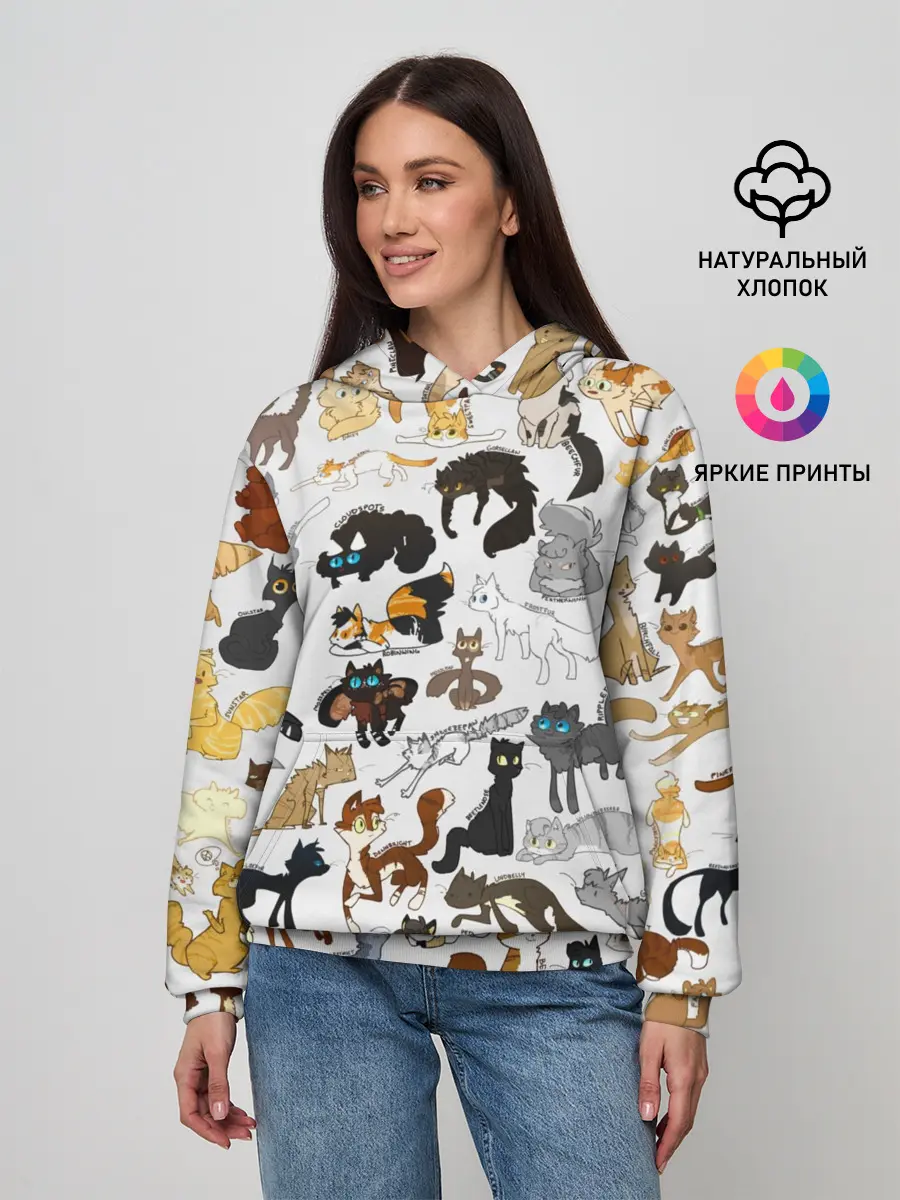 Женское худи / Котоколлаж 03