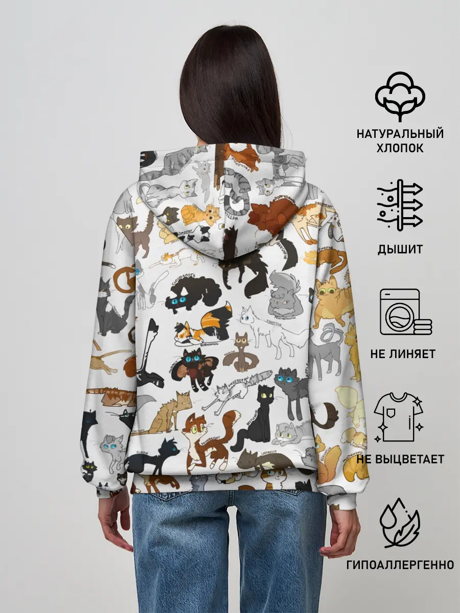 Женское худи / Котоколлаж 03