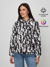 Женское худи / Черно-белые медведи