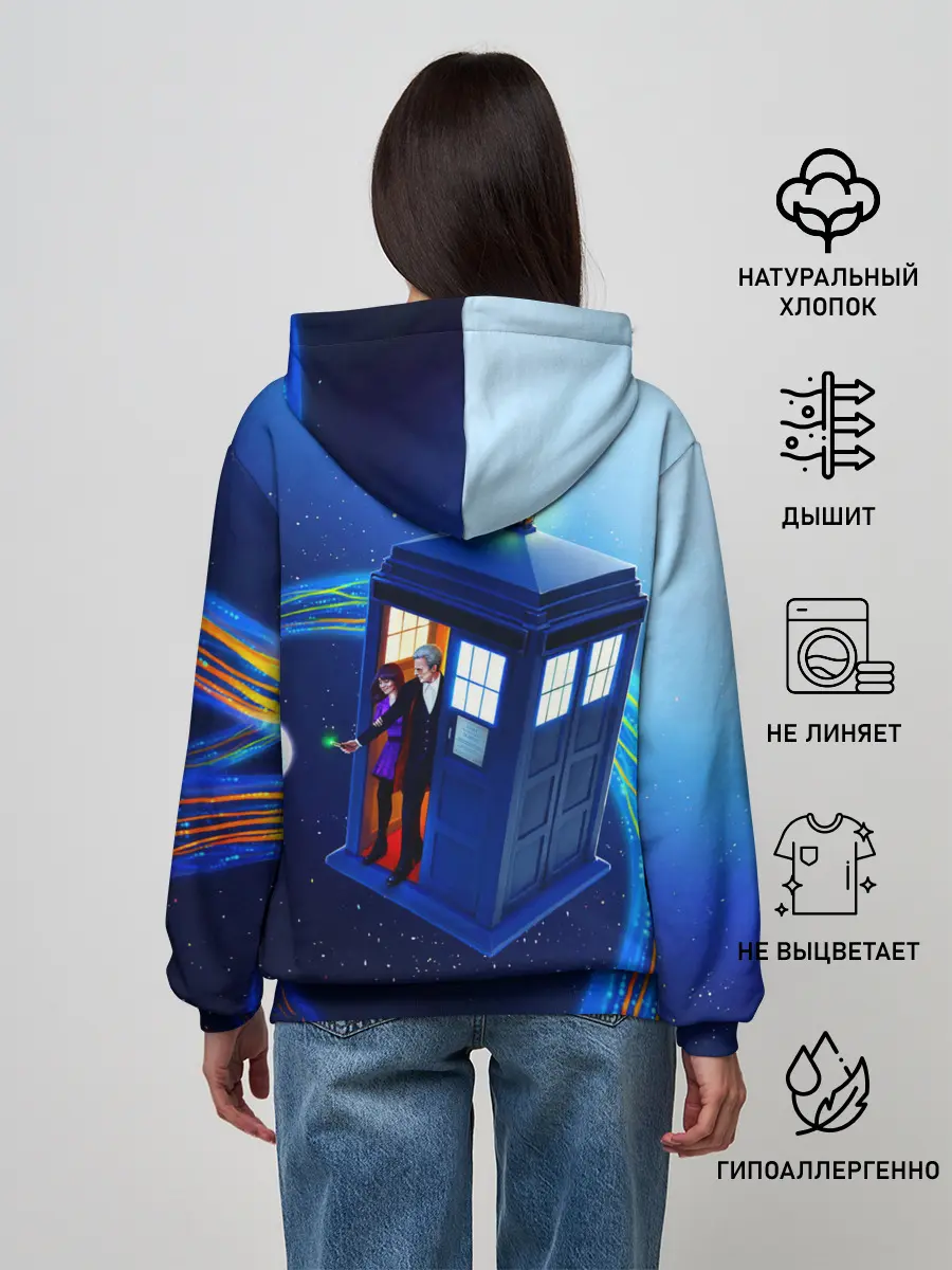 Женское худи / ДОКТОР И КЛАРА И ТАРДИС