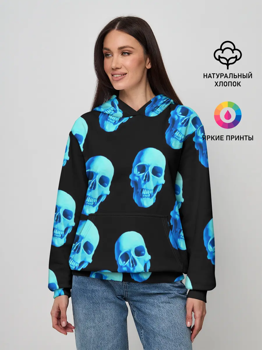 Женское худи / Черепа стиль