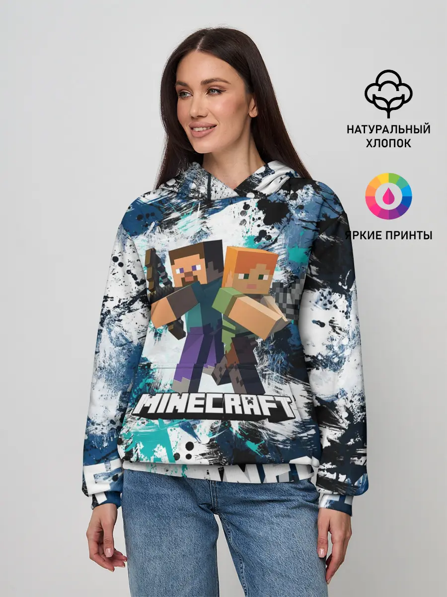 Женское худи / Minecraft / Майнкрафт