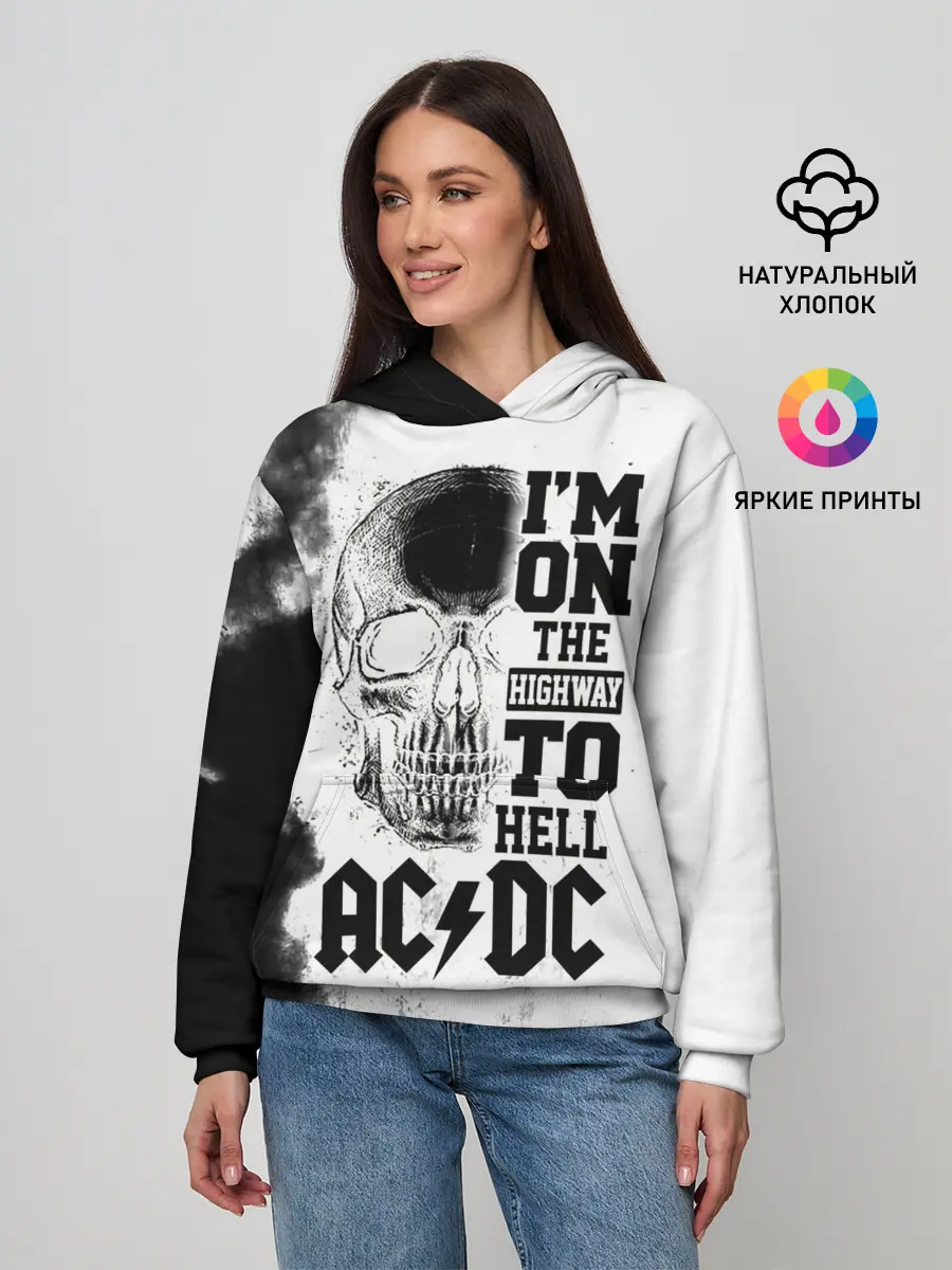 Женское худи / Im on the highway to hell AC/DC
