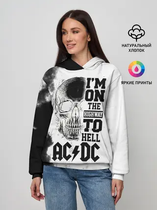 Женское худи / Im on the highway to hell AC/DC