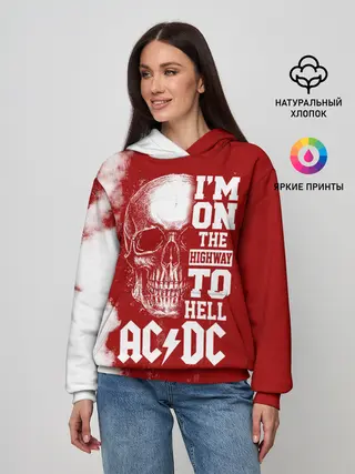 Женское худи / Im on the highway to hell AC/DC