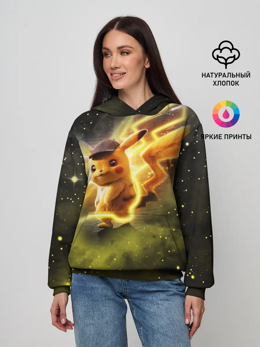 Женское худи / Детектив Пикачу