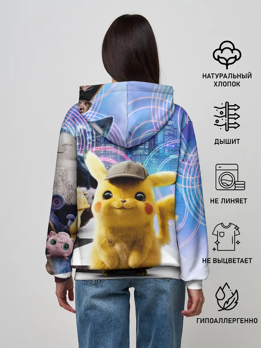 Женское худи / Детектив Пикачу