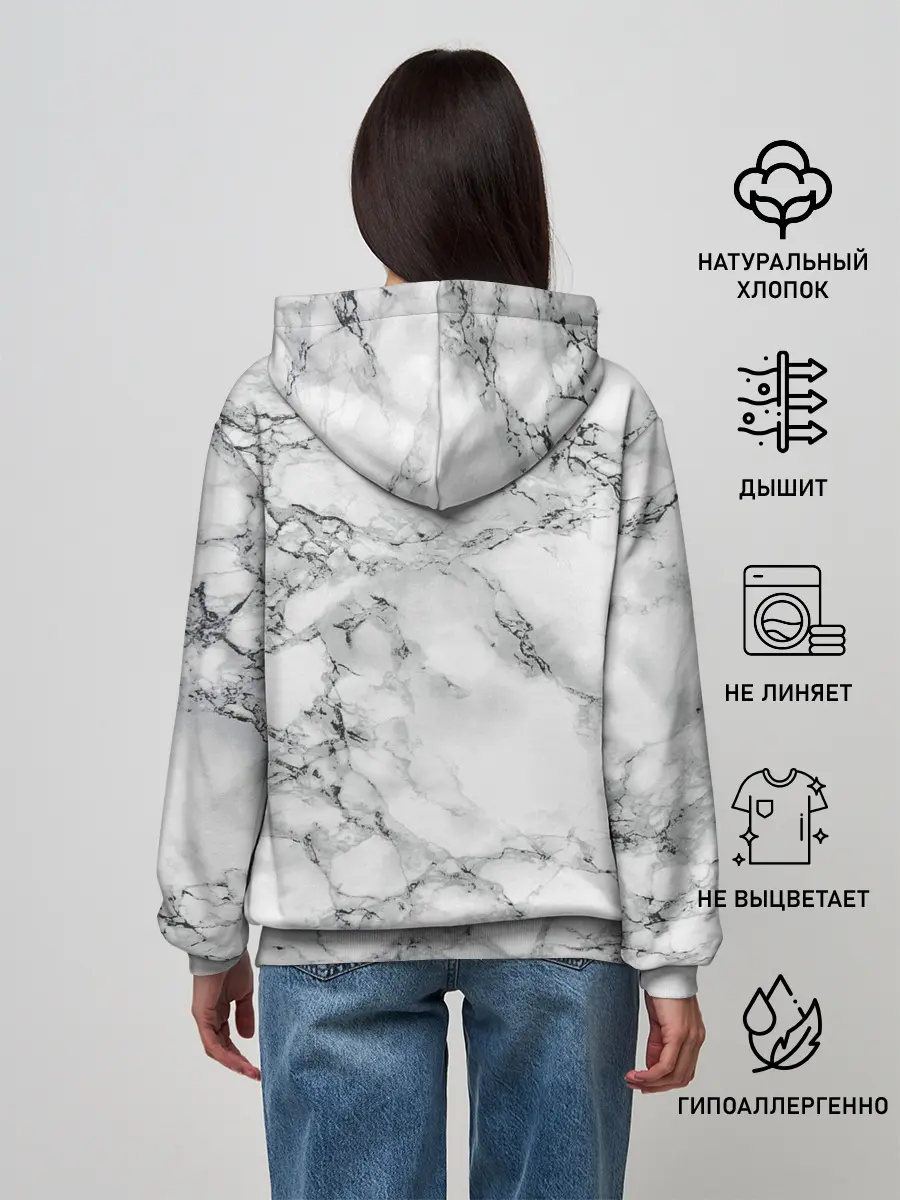 Женское худи / Мрамор