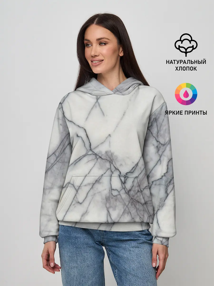 Женское худи / Мрамор