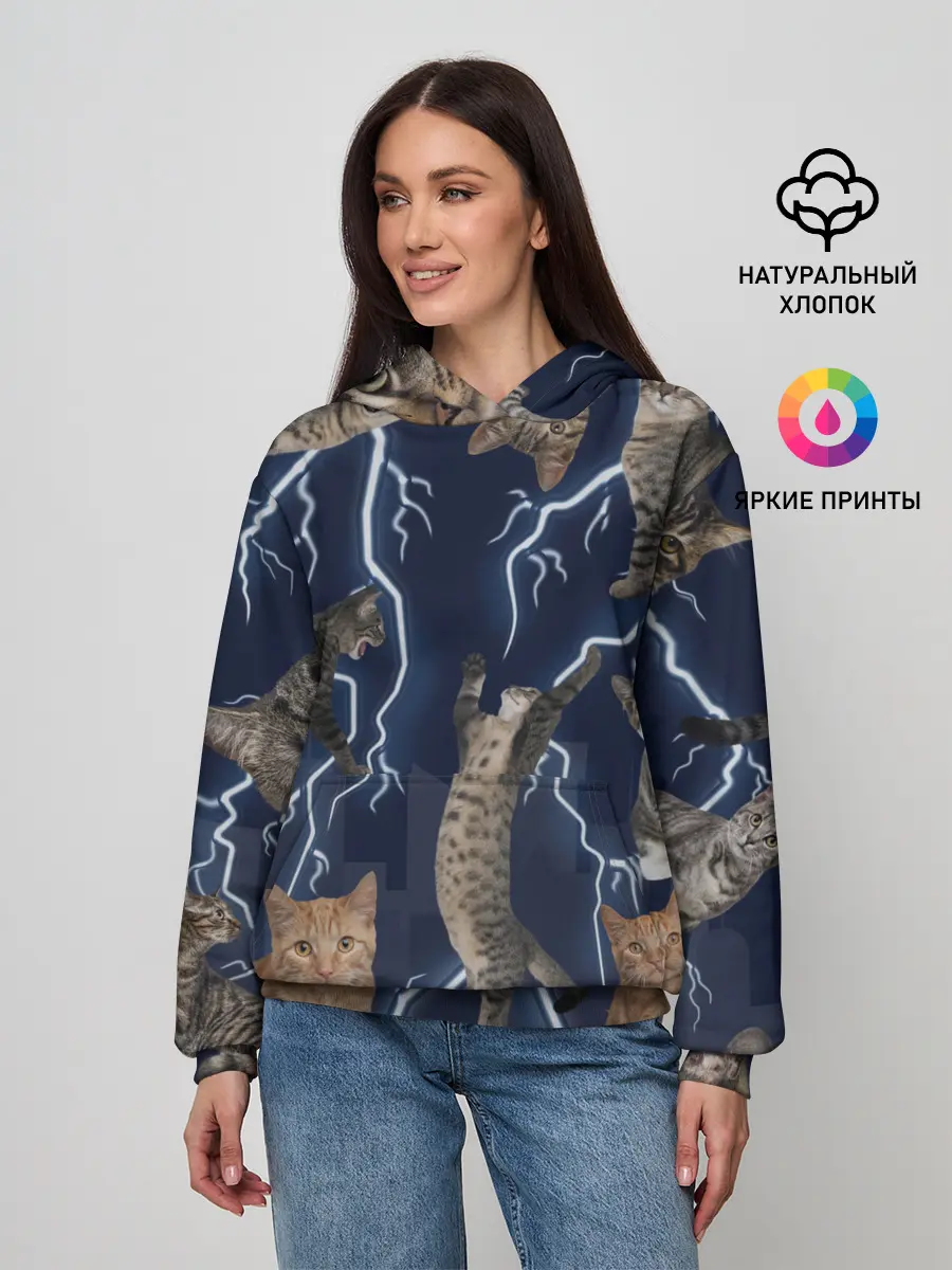 Женское худи / Коты