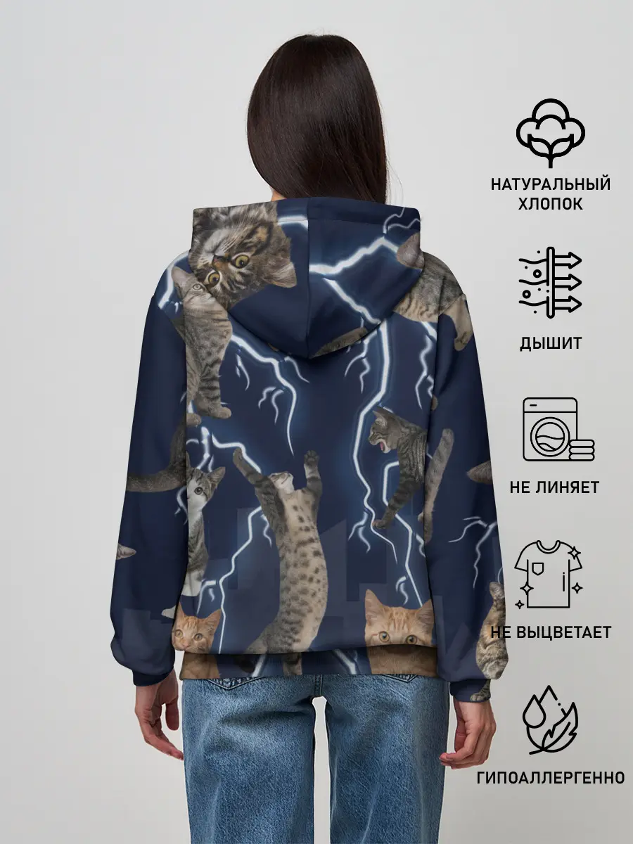 Женское худи / Коты