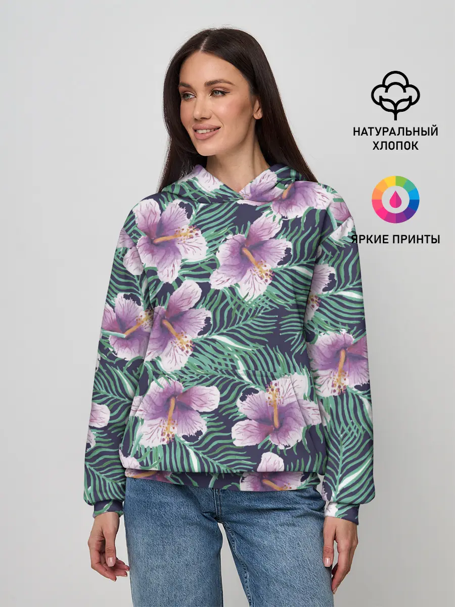 Женское худи / Тропический цветок