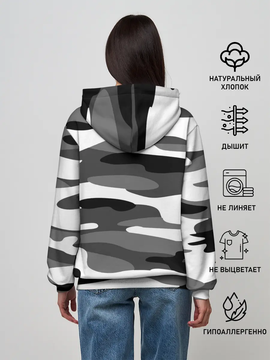 Женское худи / Камуфляж Sabaton без лого