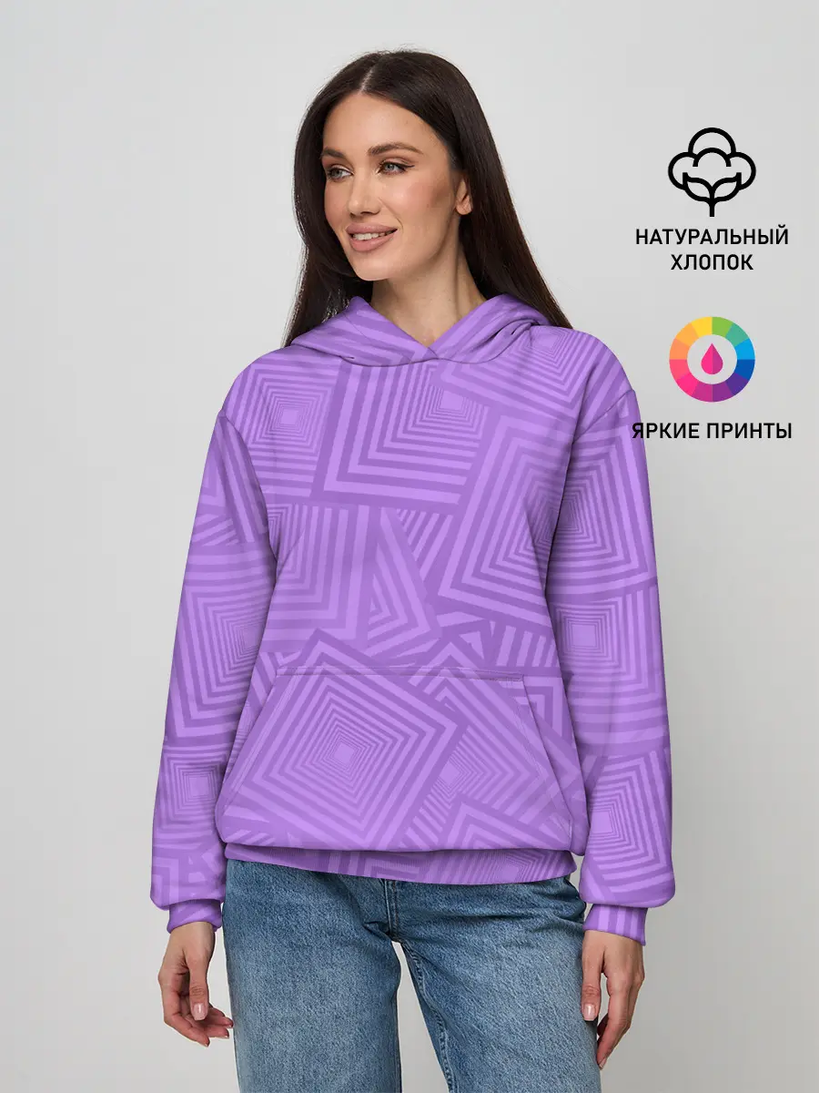 Женское худи / Квадраты в квадратах
