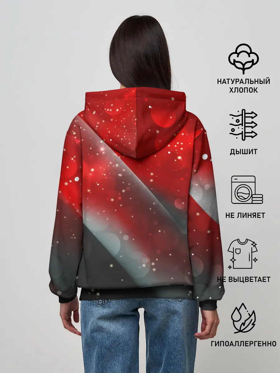 Женское худи / Red & Black