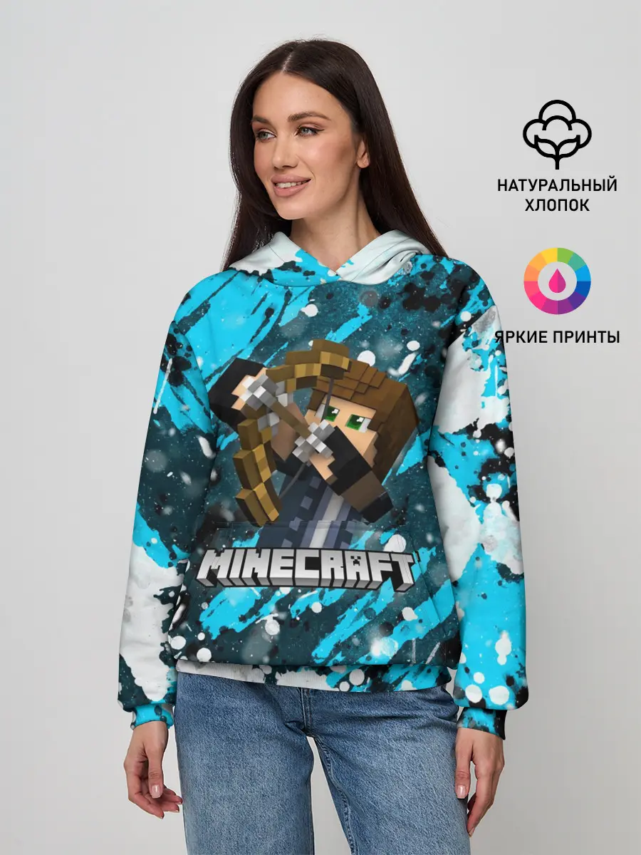 Женское худи / Minecraft / Майнкрафт