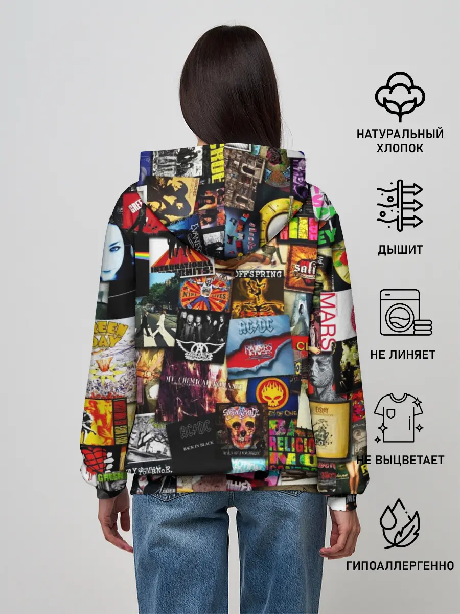 Женское худи / Альбомы лучших РОК групп