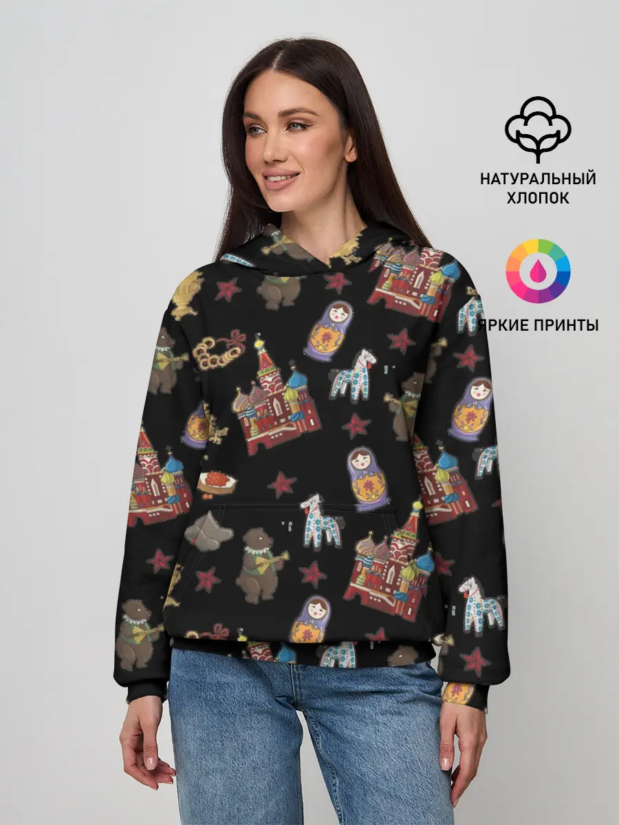 Женское худи / Москва символика