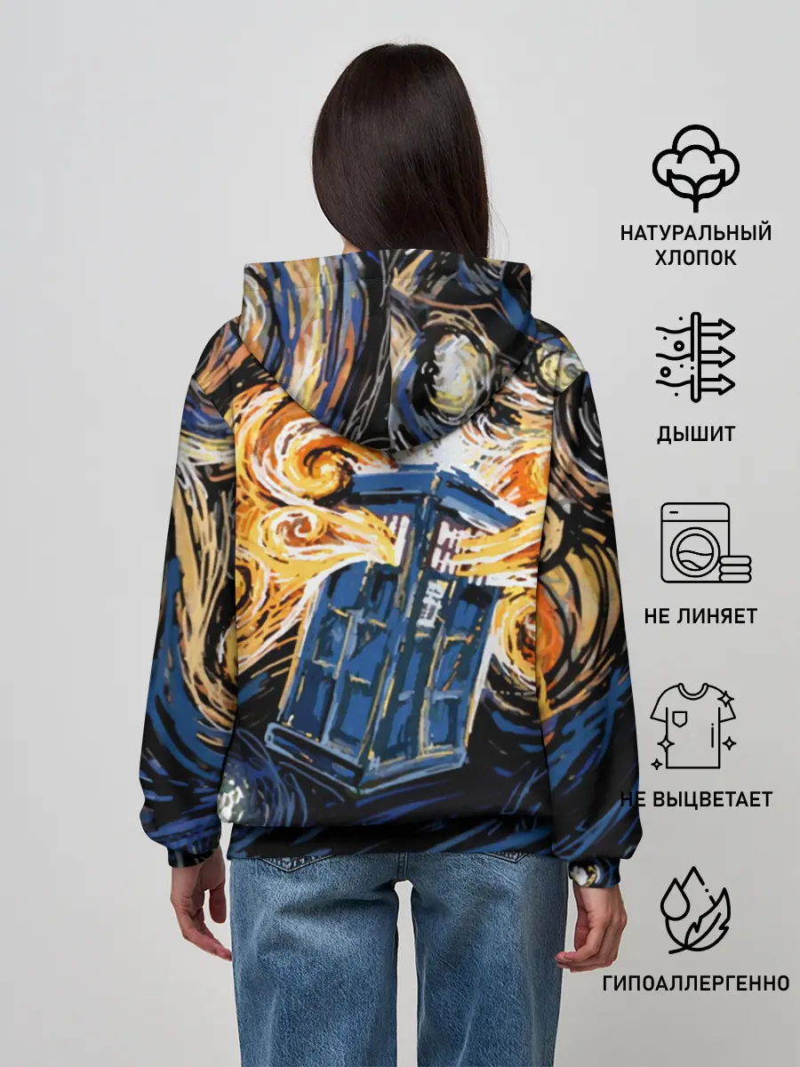 Женское худи / Van Gogh Tardis