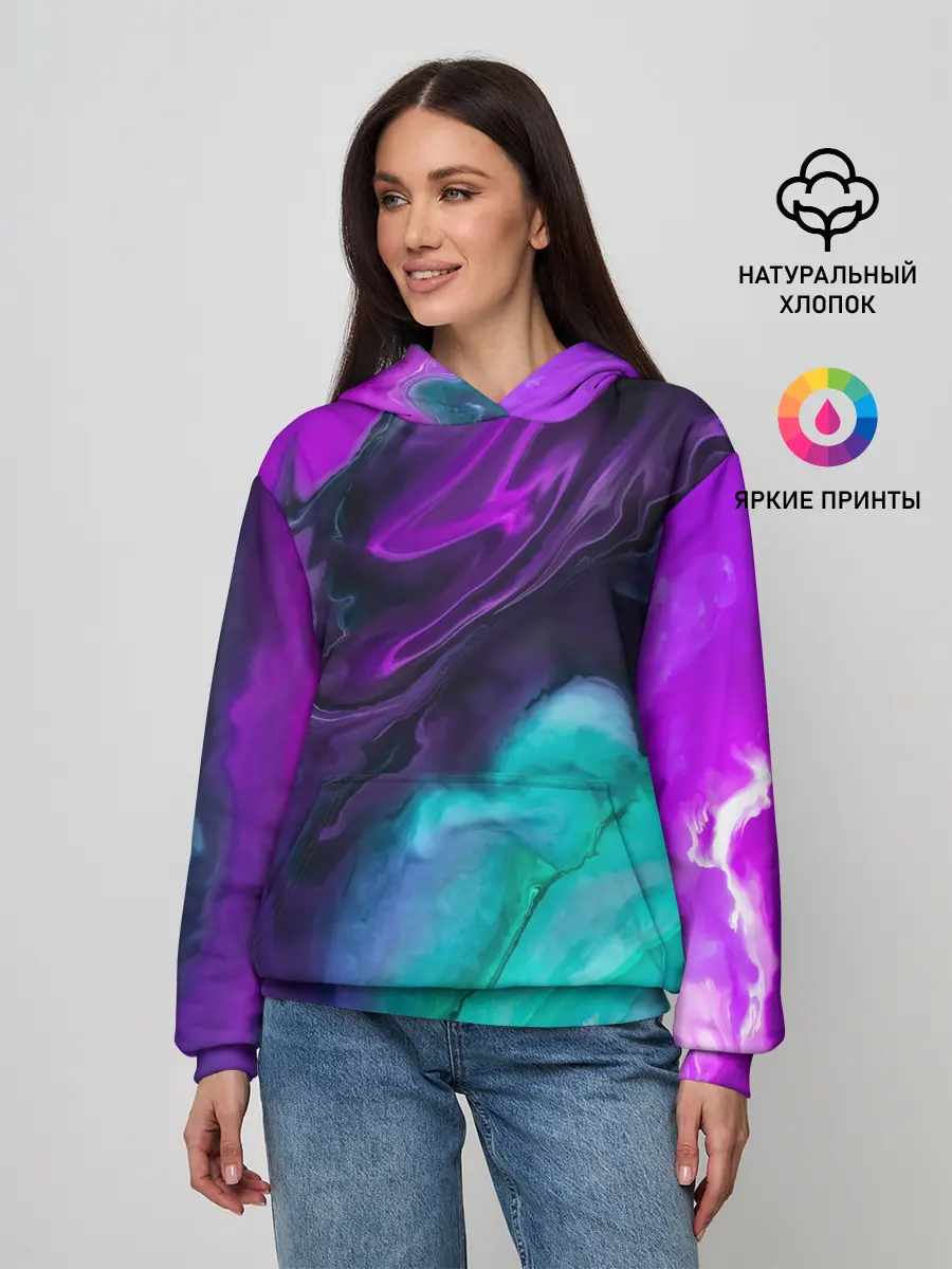 Женское худи / NEON WAVES