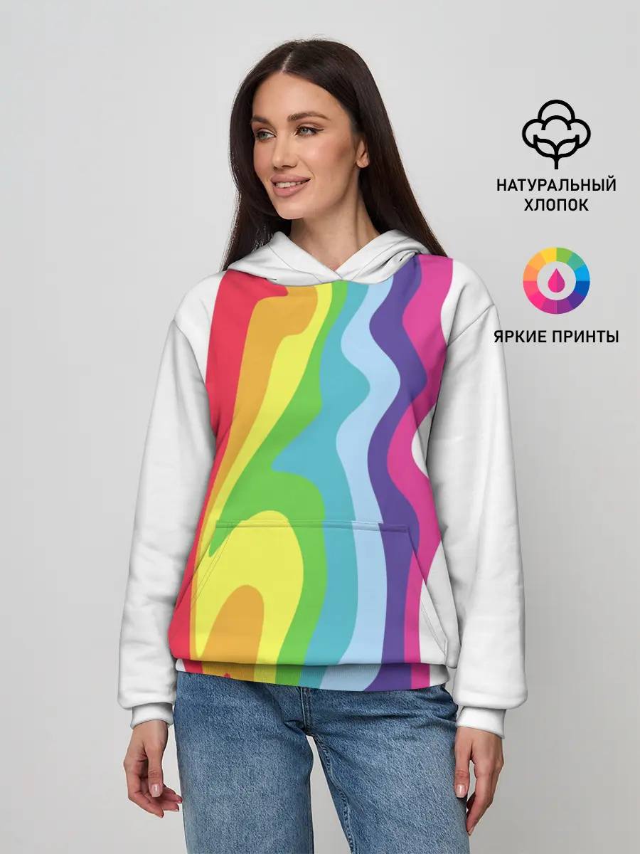 Женское худи / Радуга