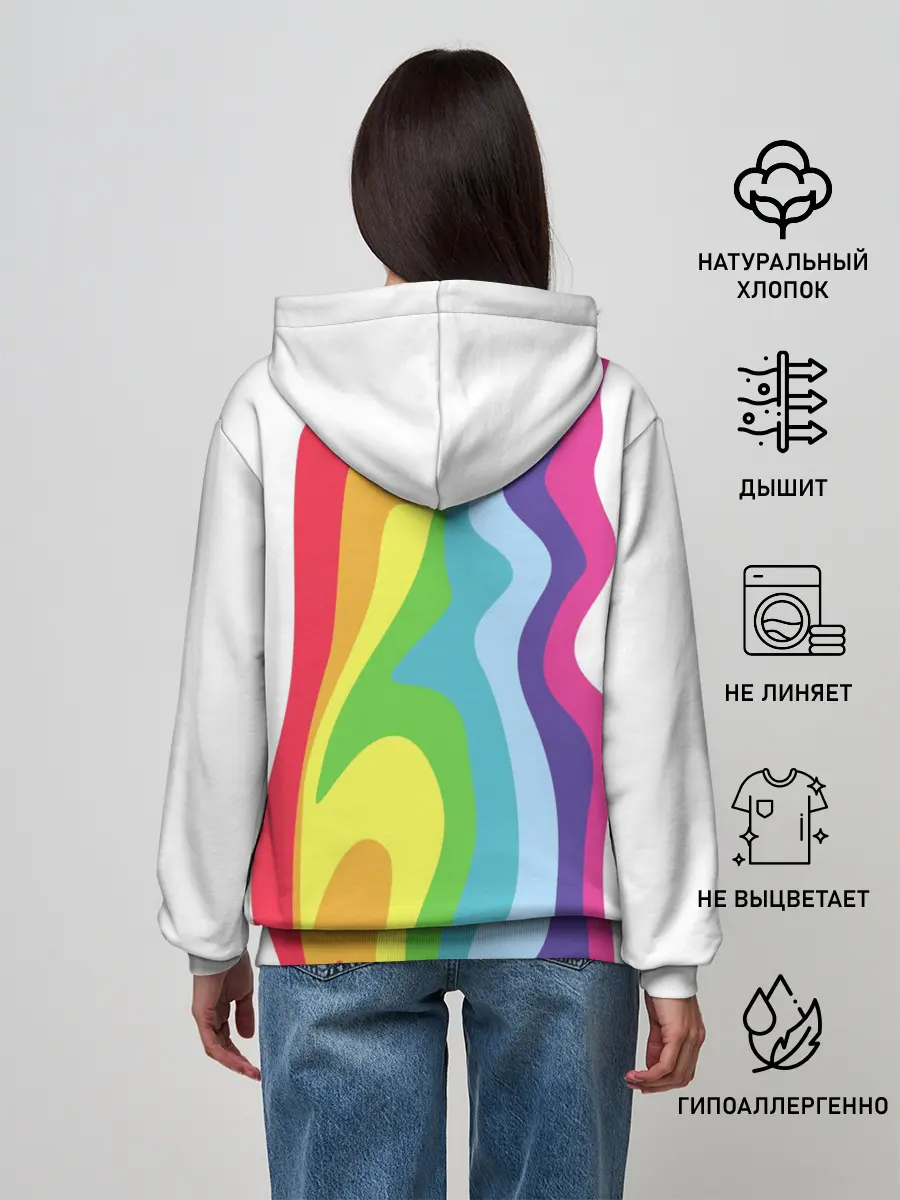 Женское худи / Радуга