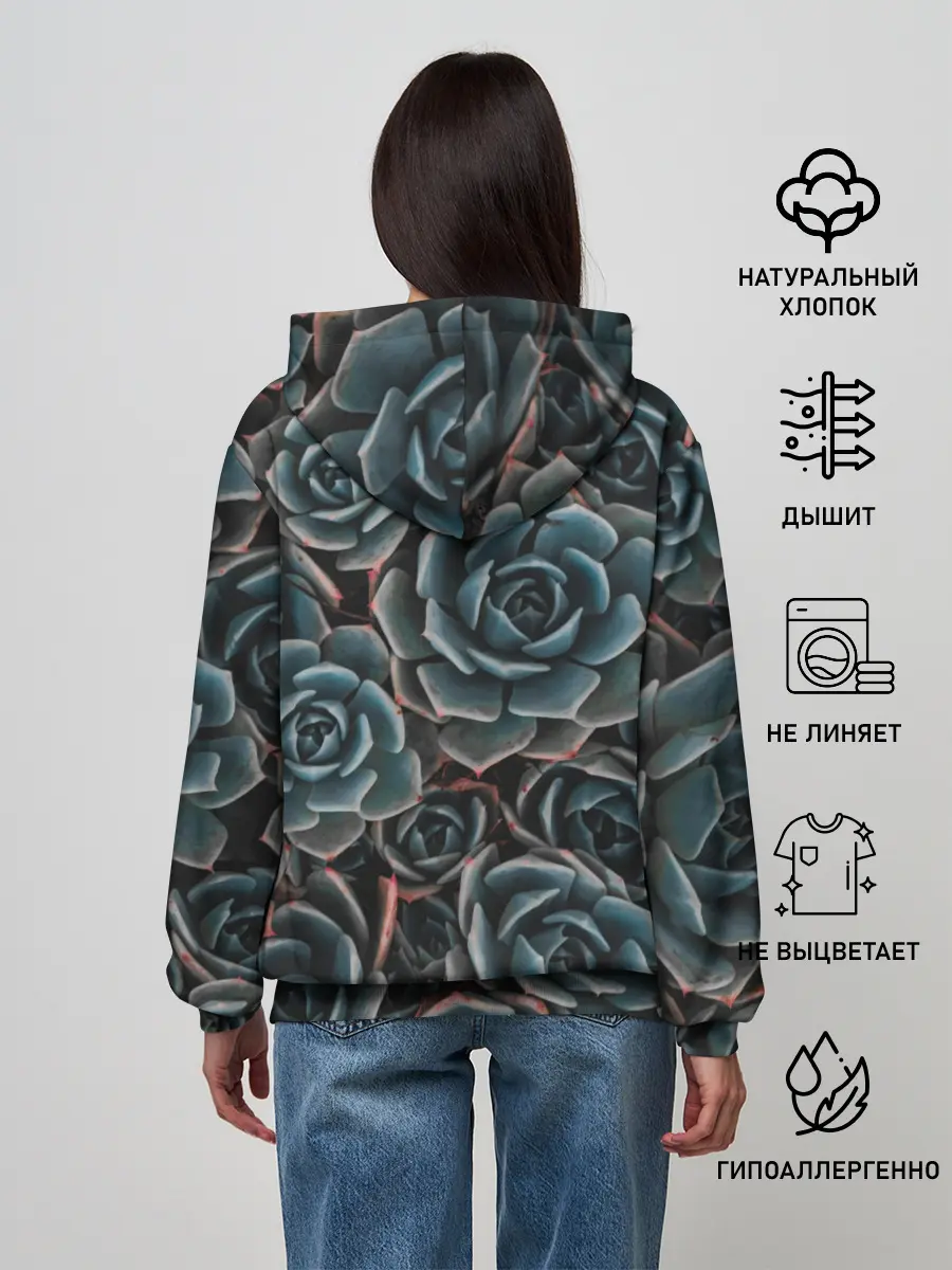 Женское худи / ЦВЕТЫ РОЗЫ | STEEL ROSES