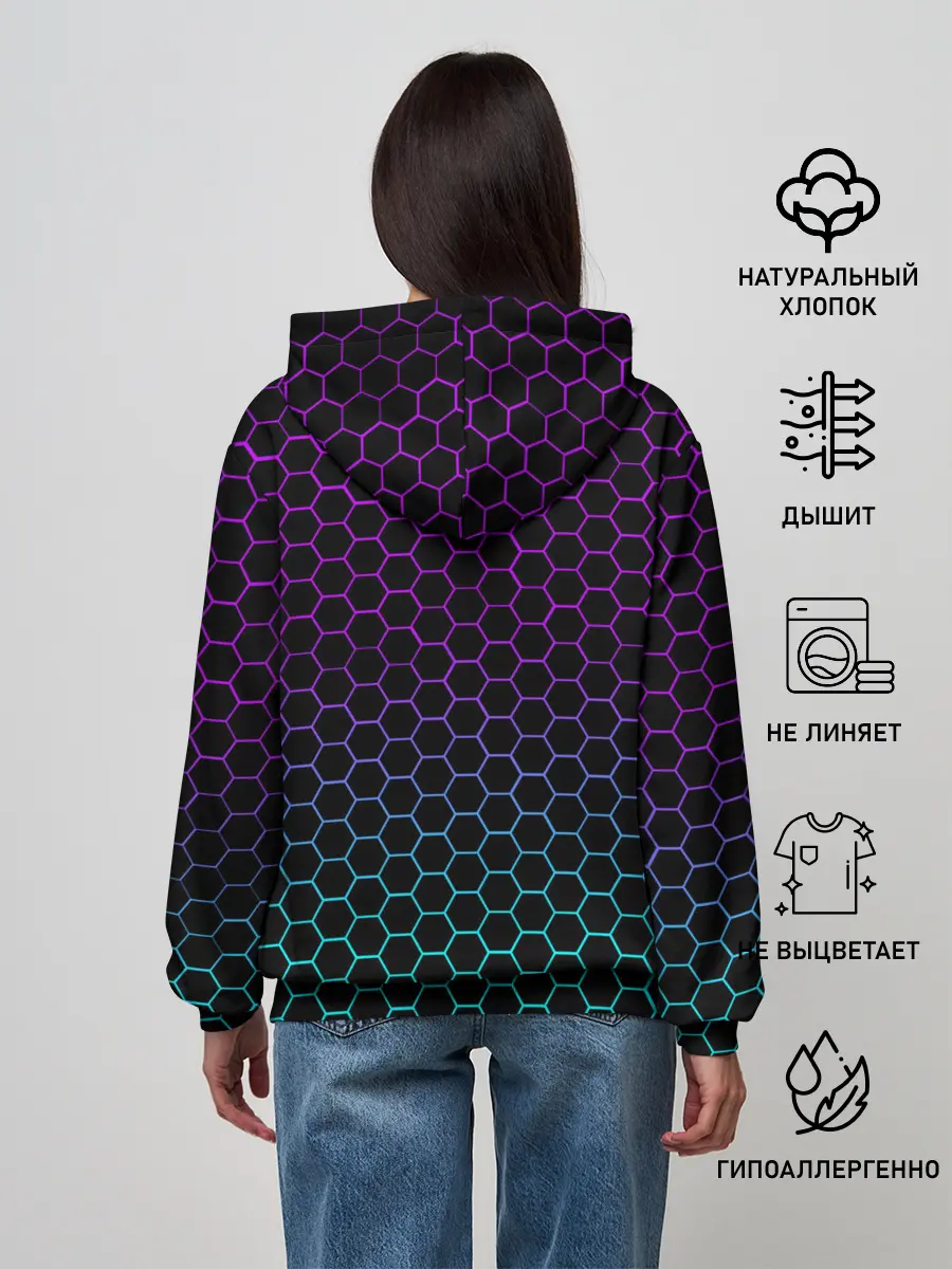 Женское худи / НЕОНОВЫЕ СОТЫ